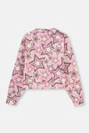 Multicolor Dagi Active Dik Yaka Yıldız Baskılı Scuba Sweatshirt