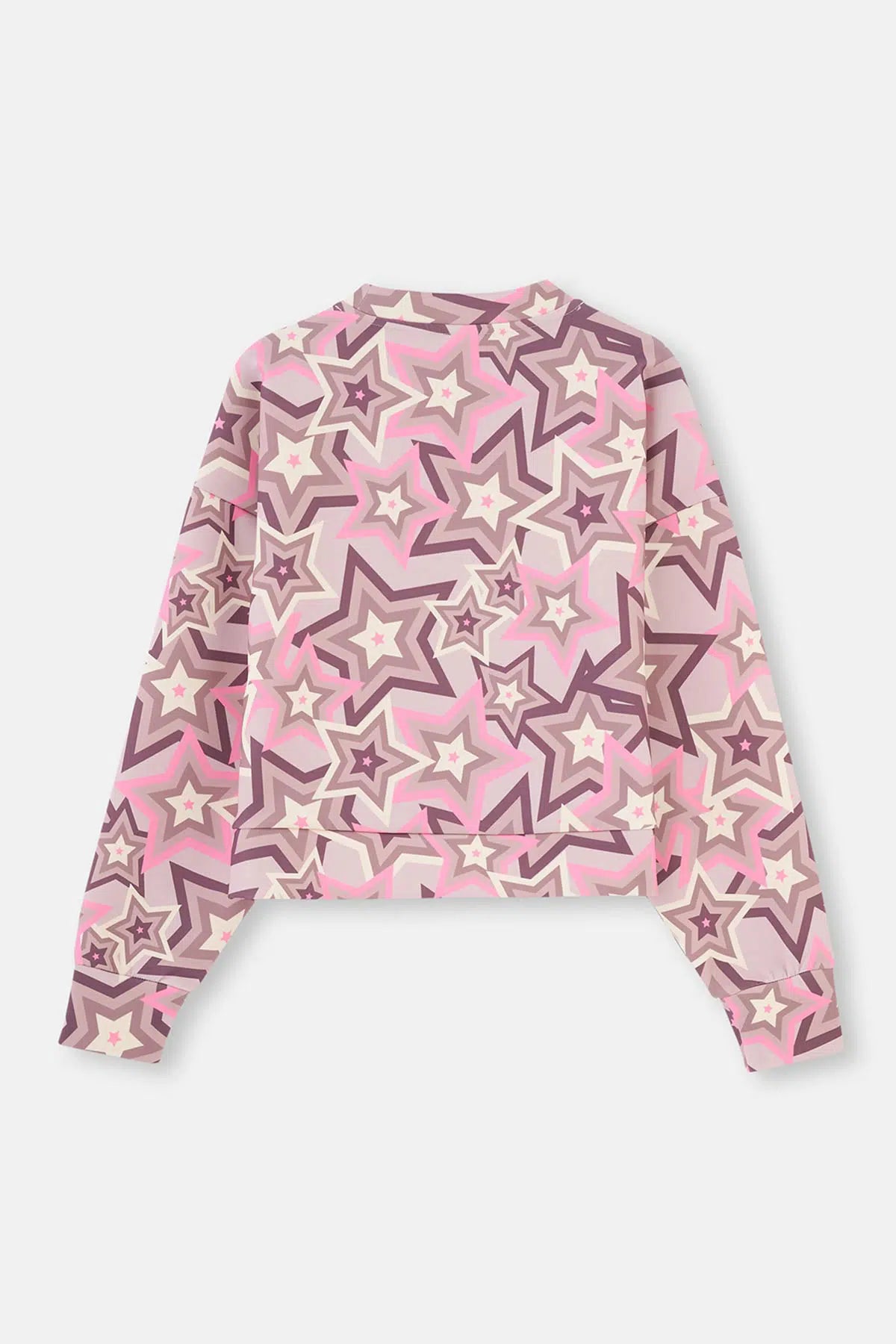Multicolor Dagi Active Dik Yaka Yıldız Baskılı Scuba Sweatshirt