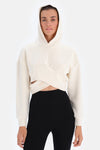 Ekru Dagi Active Çapraz Detaylı Kapüşonlu Modal Sweatshirt