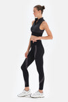 Siyah Dagi Active Seamless Fermuarlı Sporcu Sütyeni