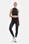 Siyah Dagi Active Seamless Fermuarlı Sporcu Sütyeni