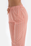 Ekru Nakış Detaylı Uzun Kollu Pijama Takımı