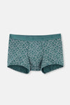 Koyu Yeşil Desenli Micro Modal Boxer