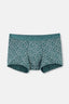 Koyu Yeşil Desenli Micro Modal Boxer