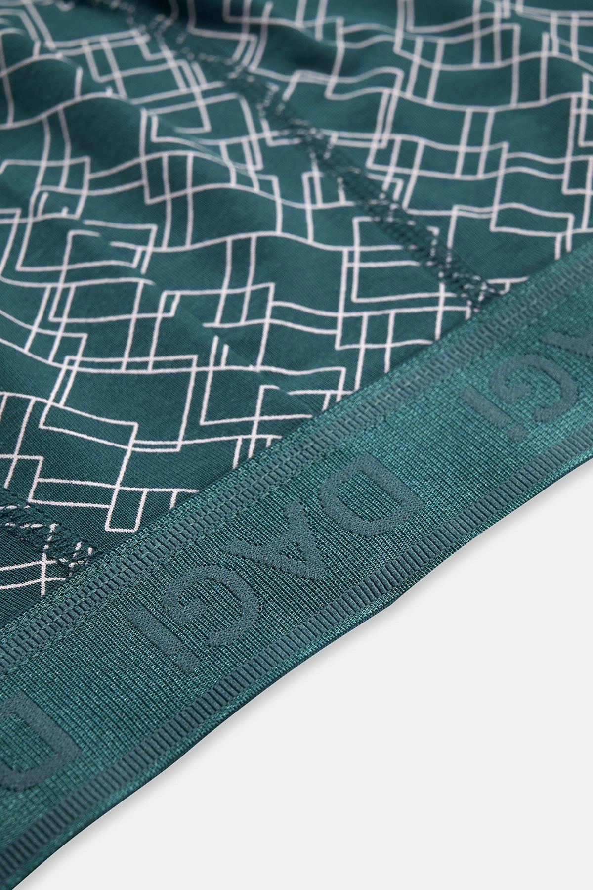 Koyu Yeşil Desenli Micro Modal Boxer