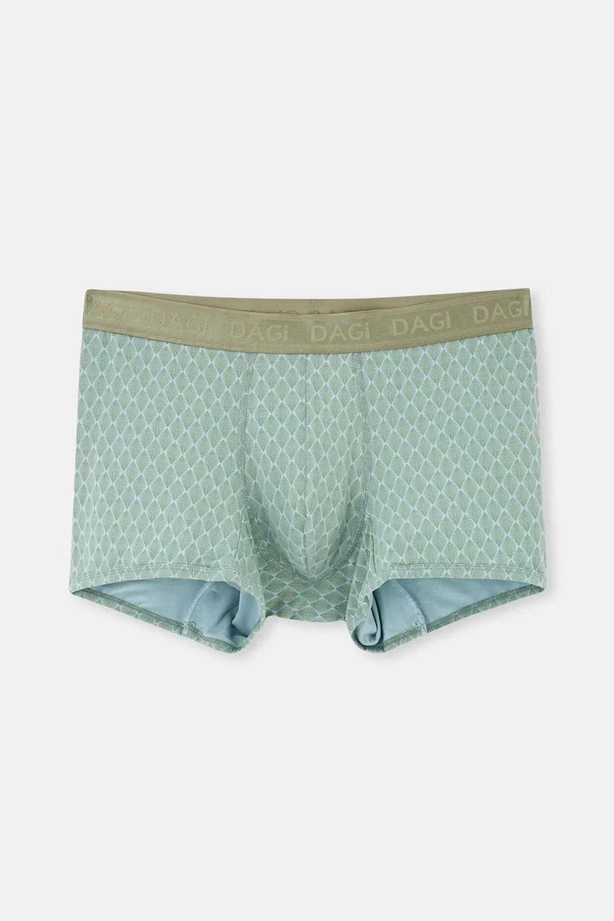 Açık Haki-Açık Mavi 2'li Desenli Micro Modal Boxer
