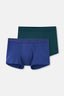 Kiremit-Lacivert 2'Li Desenli Micro Modal Boxer