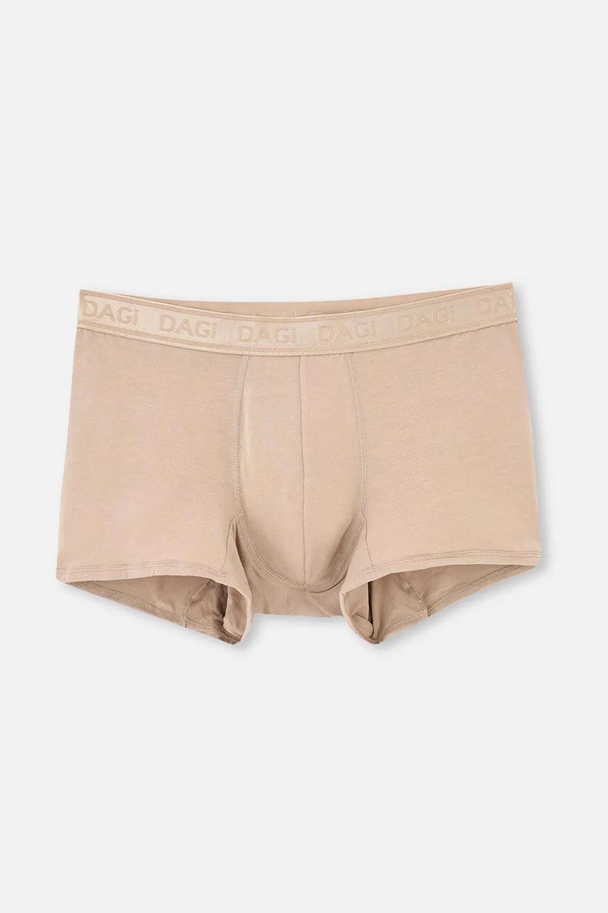 Bej-Indigo 2'li Düz Micro Modal Boxer