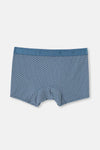 Açık Mavi-Mavi 3'Lü Desenli Micro Modal Boxer