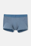 Açık Mavi-Mavi 3'Lü Desenli Micro Modal Boxer