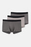 Açık Gri-Gri 3'Lü Desenli Micro Modal Boxer