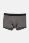 Açık Gri-Gri 3'Lü Desenli Micro Modal Boxer