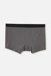 Açık Gri-Gri 3'Lü Desenli Micro Modal Boxer