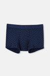 Açık Kahve-Lacivert 3'Lü Desenli Micro Modal Boxer