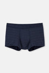 Lacivert-Mavi 3'lü Desenli Micro Modal Boxer