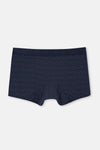 Lacivert-Mavi 3'lü Desenli Micro Modal Boxer
