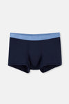 Lacivert-Mavi 3'lü Desenli Micro Modal Boxer