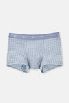 Açık Gri-Gri 3'lü Desenli Micro Modal Boxer