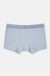 Açık Gri-Gri 3'lü Desenli Micro Modal Boxer