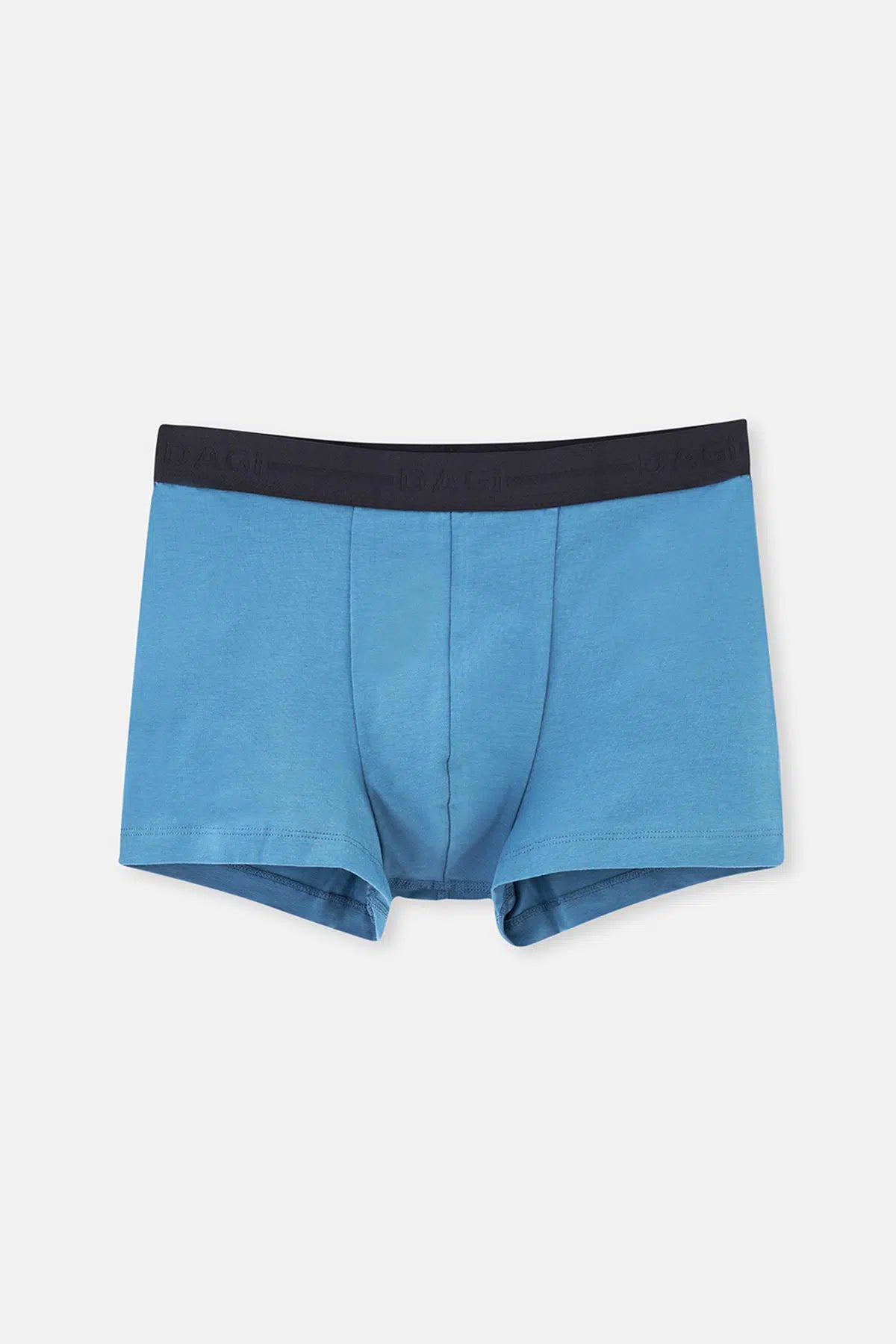 Açık Mavi-Mürdüm-Siyah 3'lü Düz Pamuk Boxer