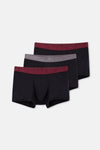 Siyah 3'lü Düz Micro Modal Boxer