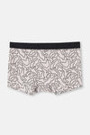 Siyah-Ten 3'Lü Desenli Micro Modal Boxer