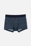 Lacivert Desenli Pamuk 2'li Boxer