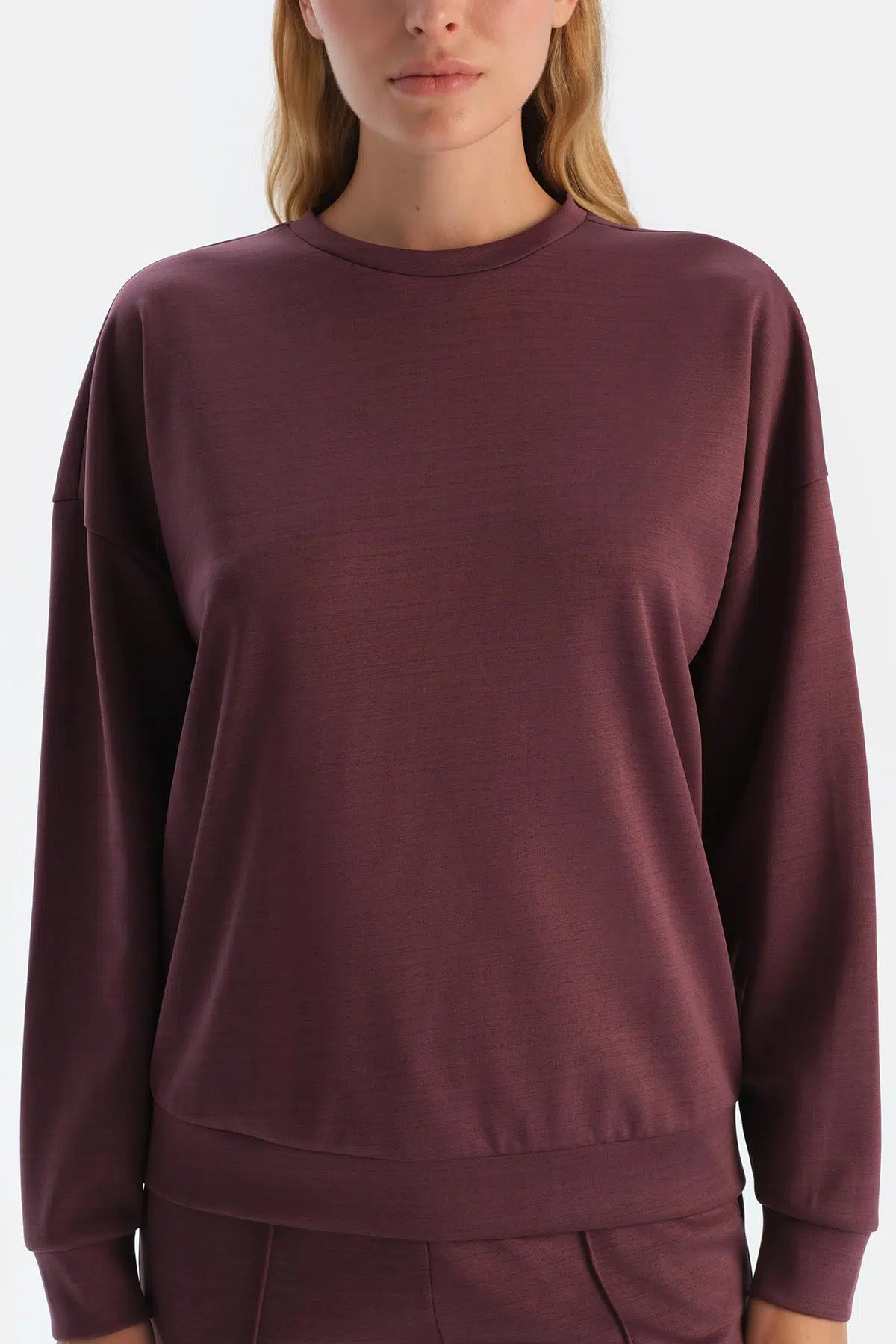 Mürdüm Basıc Modal Sweatshırt