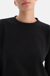 Siyah Basıc Modal Sweatshırt
