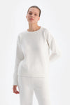 Beyaz Polar Sweatshırt