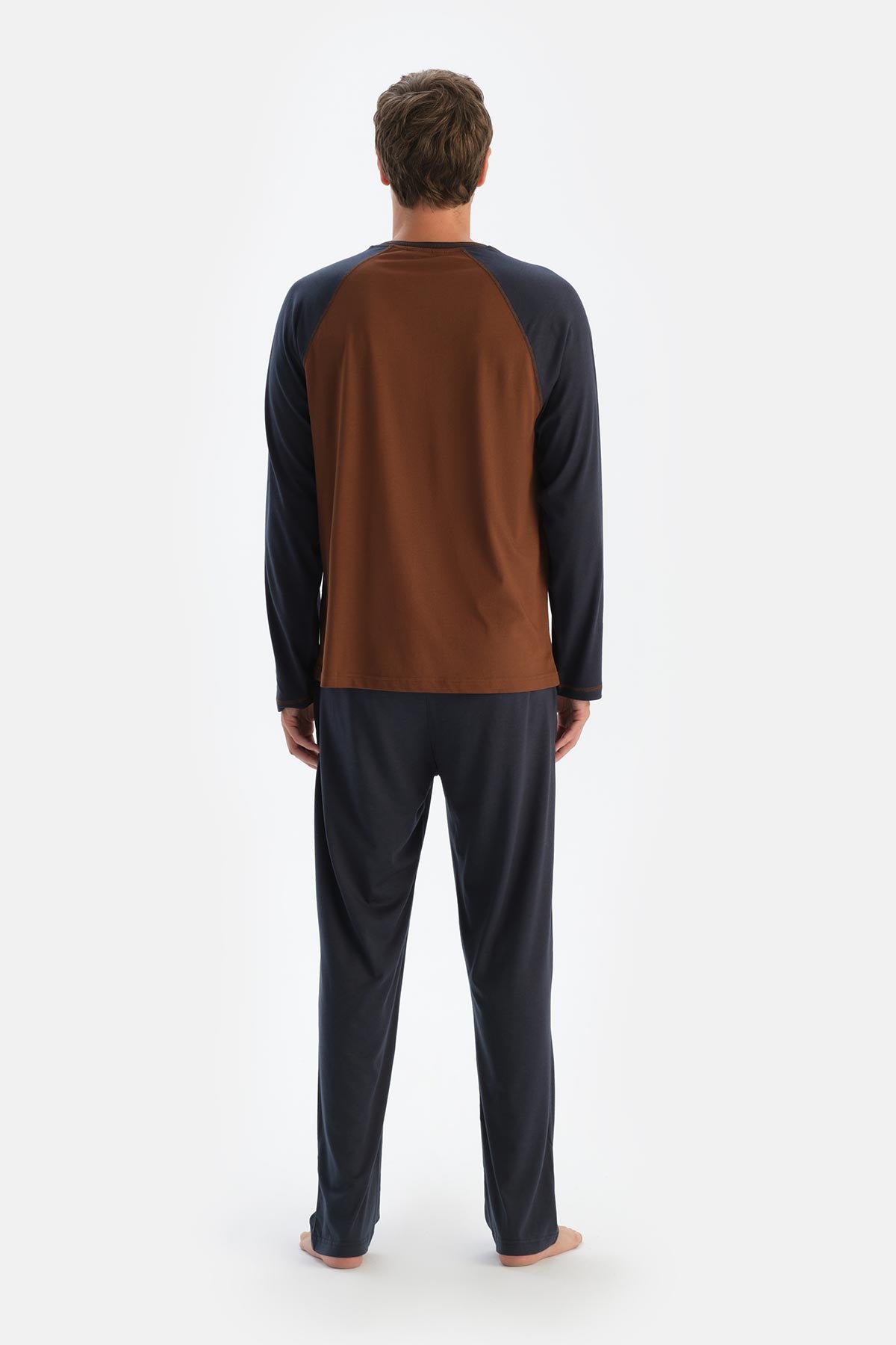 Camel Reglan Kol Patlı Tişört Pantolon Pijama Takımı
