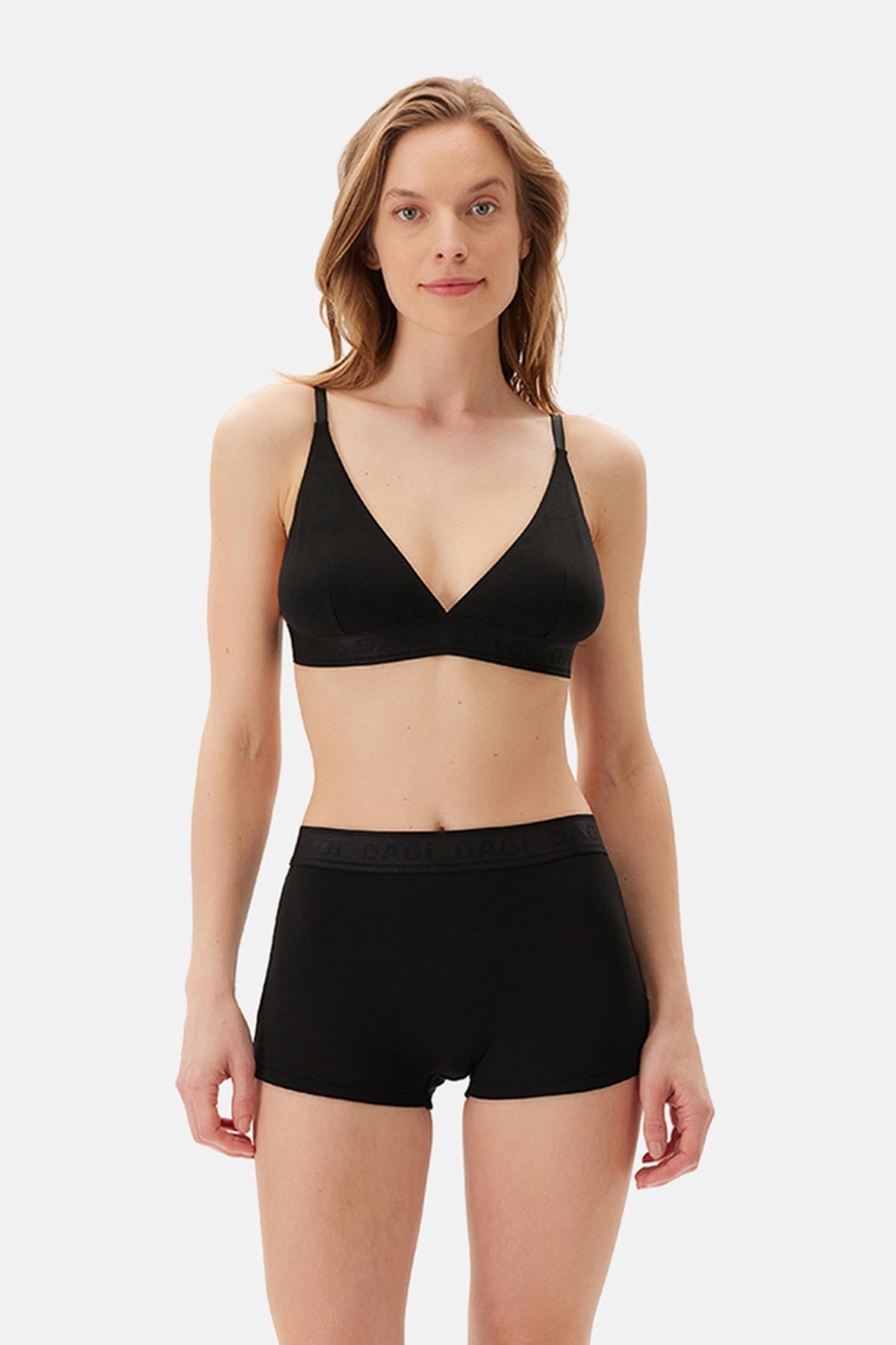 Siyah Kadın Basıc Modal Boxer