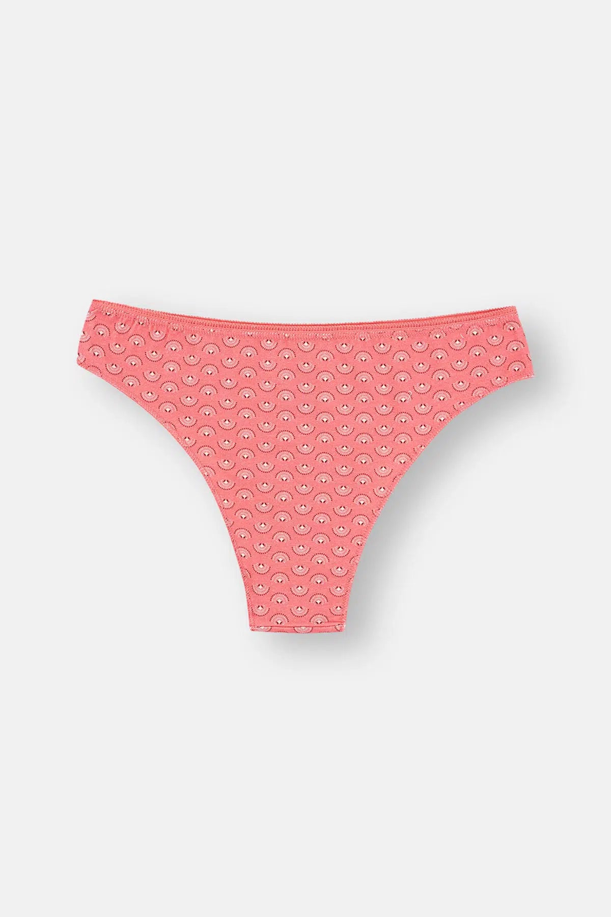 Mürdüm-Pembe-Turkuaz Kadın 3'Lü Desenli Brazilian Külot