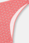 Mürdüm-Pembe-Turkuaz Kadın 3'Lü Desenli Brazilian Külot