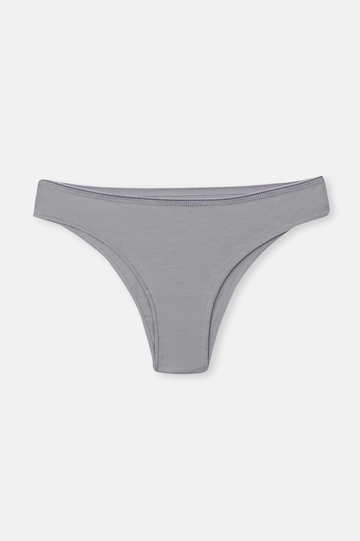 Gri-Soft Pembe Soft Kadın 3'lü Desenli Brazilian Külot