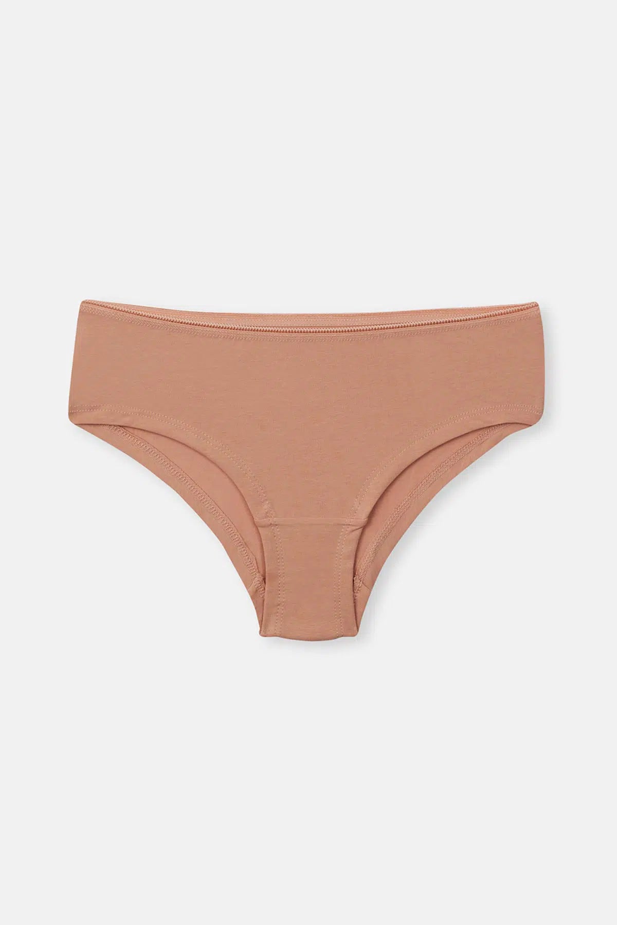Açık Somon-Soft Pembe Soft Kadın 3'lü Düz Hipster Külot