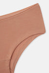 Açık Somon-Soft Pembe Soft Kadın 3'lü Düz Hipster Külot