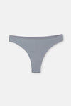 Gri-Mor-Soft Pembe Soft Kadın 3'lü Düz Thong Külot