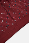 Bordo-Siyah 3'Lü Desenli Pamuk Boxer