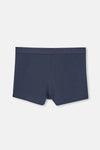 Lacivert 3'lü Düz Pamuk Boxer