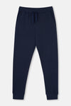 Lacivert Jogger Paça Waffle Pantolon