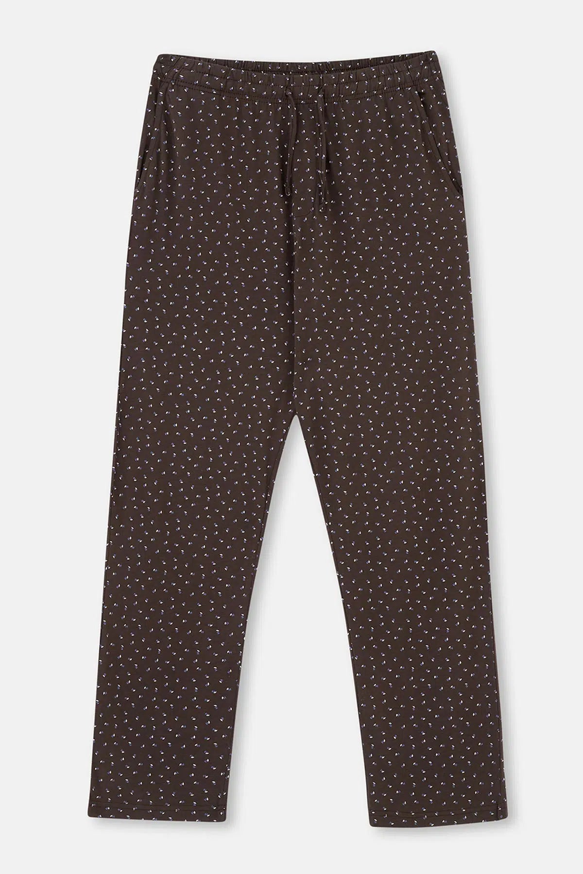 Bej Yarım Patlı Kısa Kollu Pamuklu Pijama Takımı