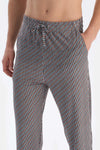 Buz Mavisi Buz si Bisiklet Yaka Kısa Kollu Tişört Pantolon Pijama Takımı