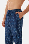 Mavi Bis Yaka Kısa Kollu Pijama Takımı