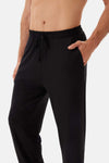 Siyah Bis Yaka Tişört Pantolon Pijama Takımı