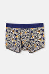 Lacivert Micro Modal Desenli Boxer