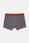 Mavi Pamuk Desenli 3'lü Boxer