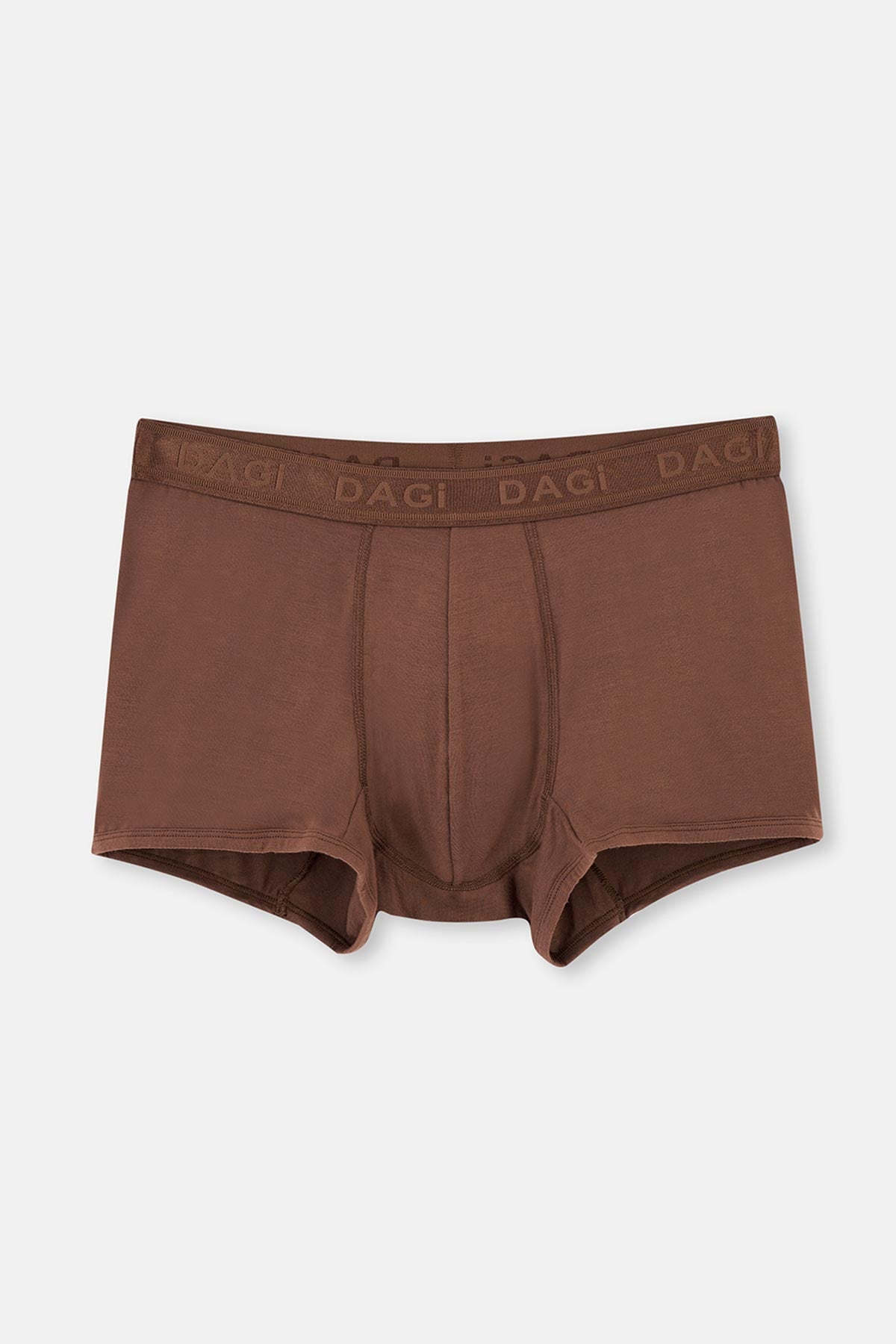 Kahverengi Micro Modal Desenli 3'lü Boxer