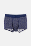 Lacivert Micro Modal Desenli 2'li Boxer