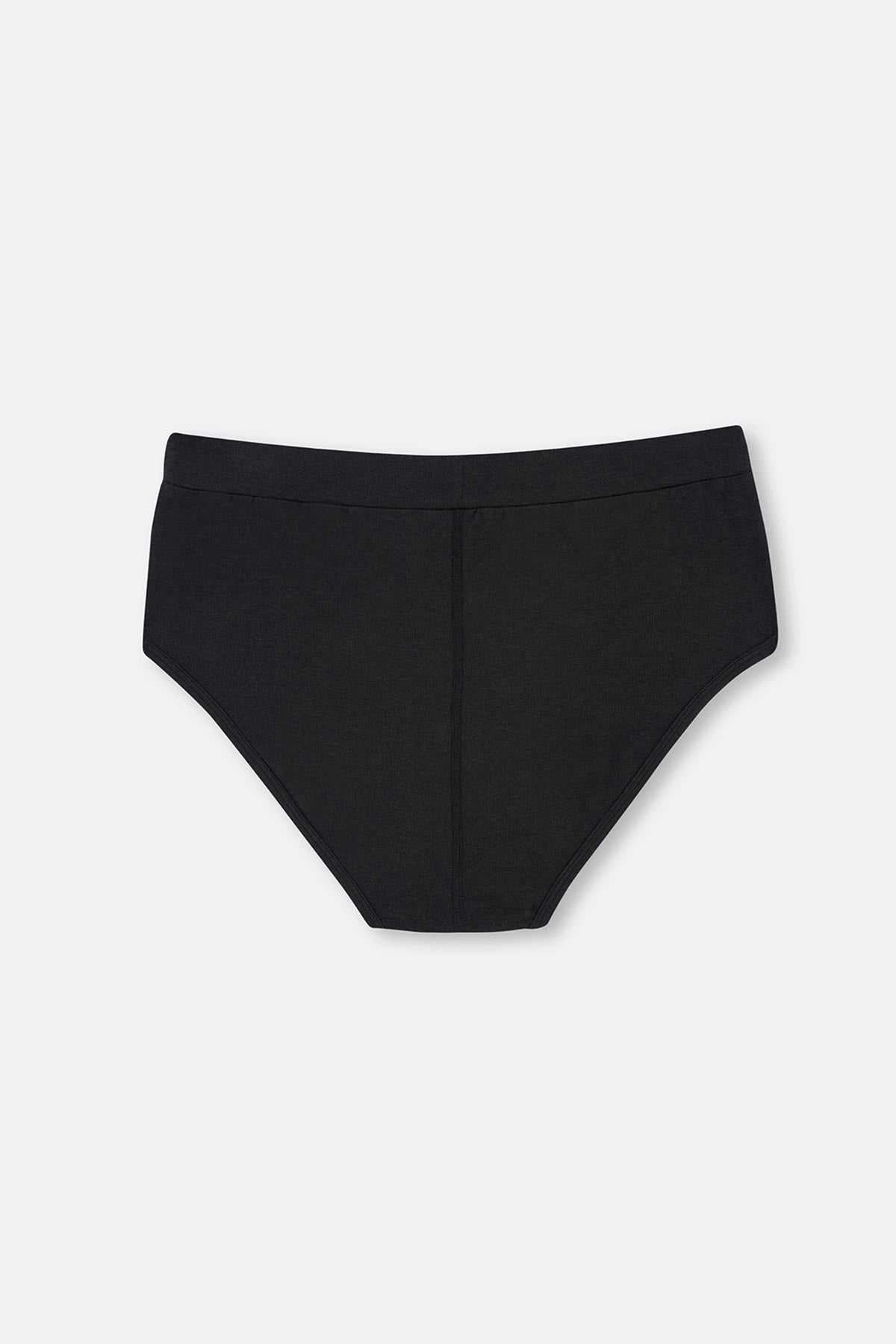 Siyah Dikiş Detaylı Kumaş Kaplama Lastikli Slip